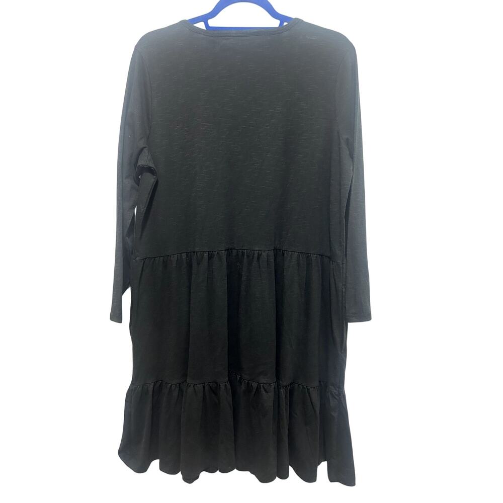 Toad&Co Long Sleeve Marley Tiered Organic Cotton Babydoll Dress XL NWT - Picture 2 of 5
